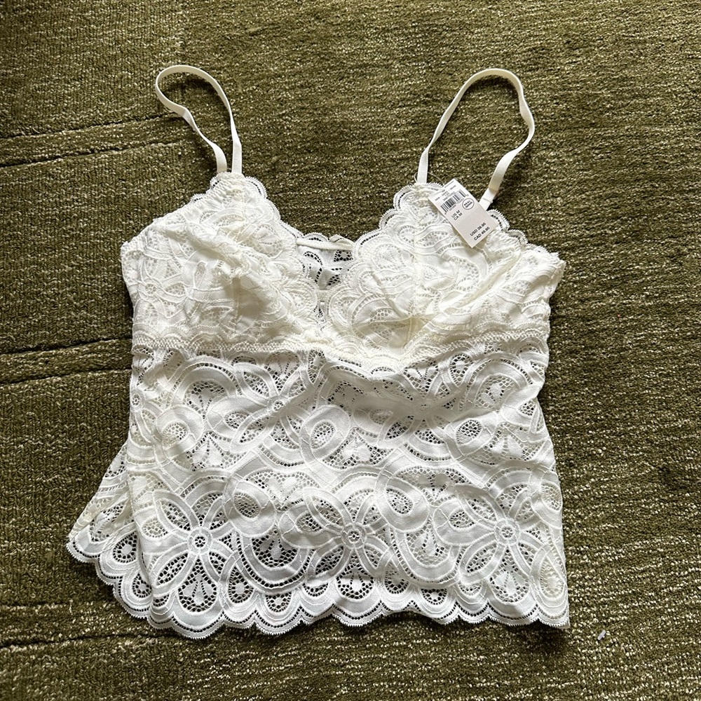 White Lace Camisole Top